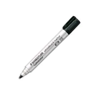 Staedtler Lumocolor Whiteboard Marcatore per Lavagne Nero Punta Tonda 2 mm Conf 10 Pz.