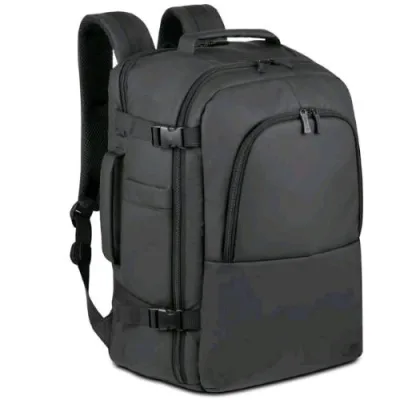 Rivacase Coated Eco Zaino per Notebook da 17.3" in Poliestere Riciclato 10 Scomparti Nero