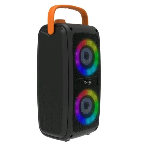 Celly Kidspartyrgb Cassa Wireless RGB Light 10 W + Microfono Funzione Karaoke Nero