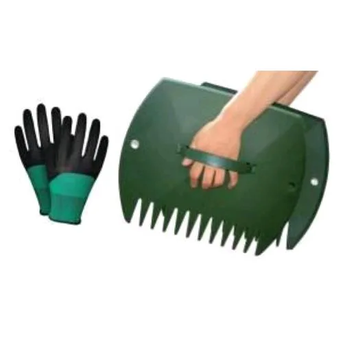 Fenner Openair Set 2 Palette Raccogli Foglie 36X36 cm + Guanti in Nitrile Taglia 8
