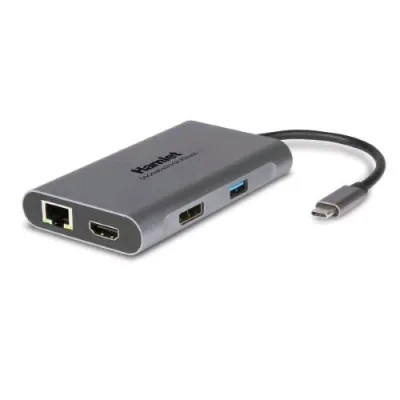 Hamlet Docking Station USB-C Power Delivery 85W - 3 x USB 3.0 Tipo a + LAN + HDMI + DP