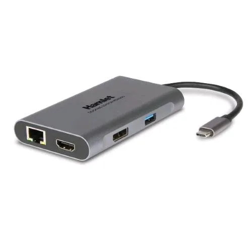 Hamlet Docking Station USB-C Power Delivery 85W - 3 x USB 3.0 Tipo a + LAN + HDMI + DP