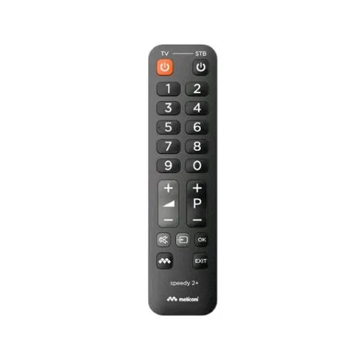 Meliconi Speedy 2+ Telecomando IR Wireless TV Sintonizzatore TV Set-Top Box TV Pulsanti Nero
