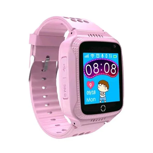 Celly Kidswatchpk Smartwatch per Bambini 1.54" Slot per SIM Chiamare e Ricevere Messaggi Fotocamera GPS Funzione Sos Contapassi Torcia Pink