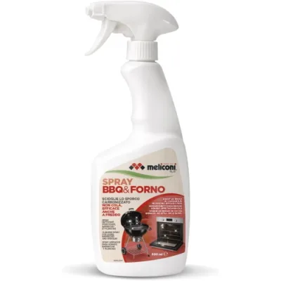Meliconi Spray Forno e BBQ, Detergente per Forni, Barbecue e Griglie 500 ml