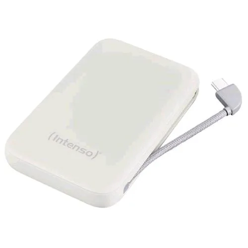Intenso S10000 Power Bank 10.000mAh USB-C Display LCD con Cavo USB-C Integrato Beige