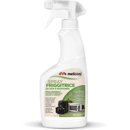 Meliconi Spray Friggitrice Ad Aria e Microonde, Sgrassatore Ipoallergenico 500 ml
