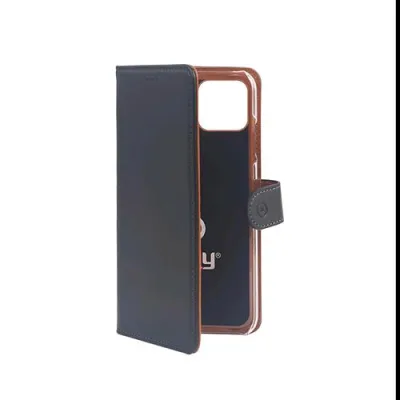 Celly Apple iPHONE 11 Pro Wally Case Custodia a Portafoglio in Pelle Nero