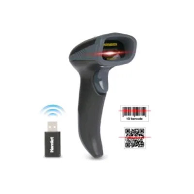 Hamlet Hbcs-2D110W Barcode Scanner Professionale 2D Wireless 2.4GHz e Bluetooth per Codici QR e Lineari Black Grey