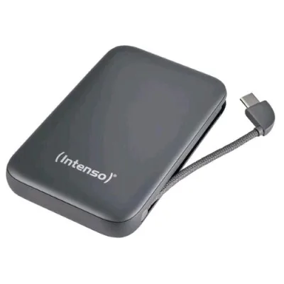 Intenso S10000 Power Bank 10.000mAh USB-C Display LCD con Cavo USB-C Integrato Grey