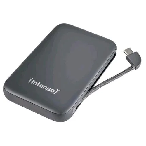 Intenso S10000 Power Bank 10.000mAh USB-C Display LCD con Cavo USB-C Integrato Grey