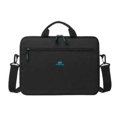 Rivacase Eco Borsa per Notebook da 14" in Rpte Tasca Frontale con Tracolla Nero