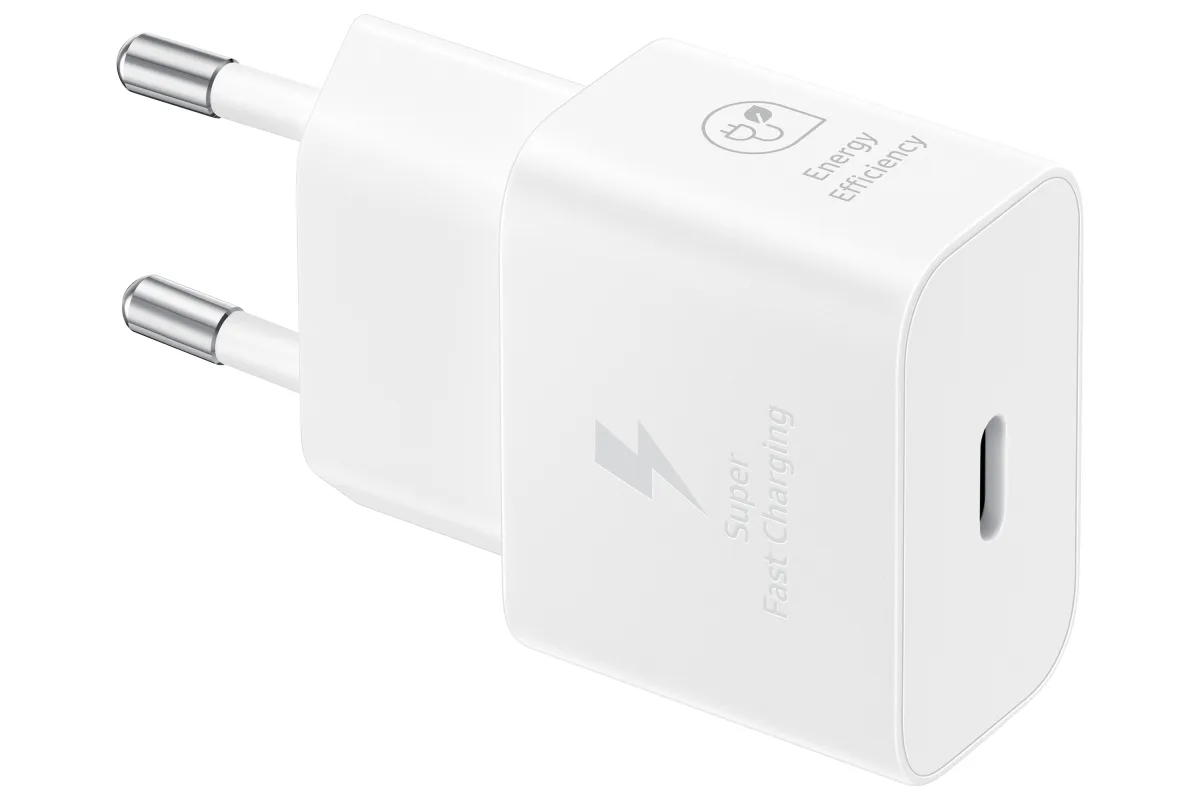 CARICA BATTERIA SAMSUNG 25W TYPE-C (NO CAVO) WHITE