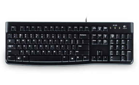 TASTIERA K120 LOG OEM BLACK USB SLIM