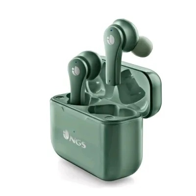 NGS Artica Bloom Auricolari Bluetooth 5.1 in-Ear True Wireless Comandi Touch USB-C fino a 24 Ore di Durata Verde