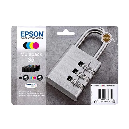 Epson 35 Multipack Cartuccia Ink-Jet Originale Colori Nero Ciano Giallo Magenta Resa Standard