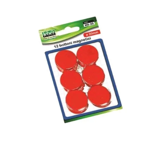 Lebez Bottoni Magnetici 30 mm Blister 12 Pz.
