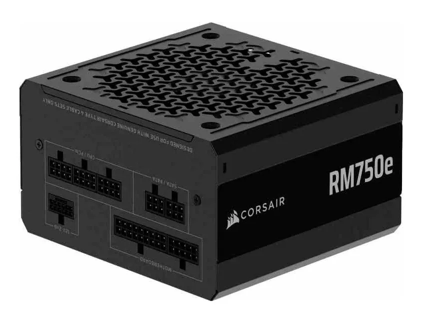 Corsair RM750E (2025) Alimentatore 750 W Completamente Modulare Basso Rumore Cybenetics Gold ATX 3.1 e Pcie 5.1 Nero