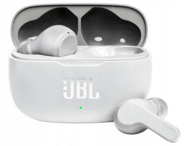 Jbl Wave 200TW Auricolari in Ear Bluetooth Deep Bass con Custodia di Ricarica Bianco