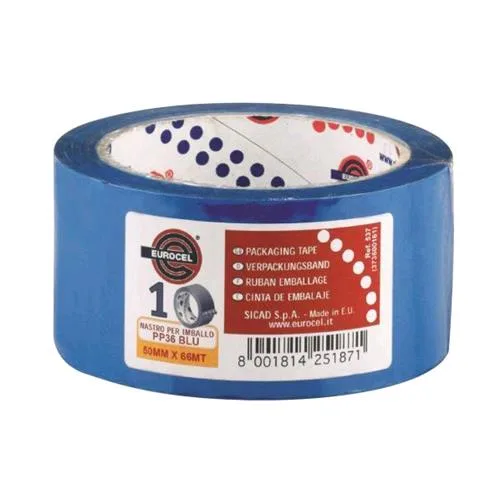 Eurocel PP36 Nastro da Imballo in PP 50MMX66MT Blu