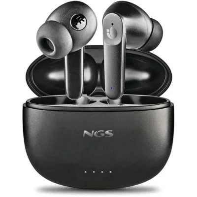 NGS Artica Hush Cuffie Wireless con ANC, Enc, 16H di Autonomia Microfono Controllo Touch Bluetooth 5.3 Docking Station USB-C Design Ergonomico e Cuscinetti Regolabili Neroi