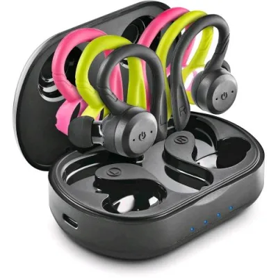 NGS Artica Jogger Auricolare Sportivo Bluetooth 5.3 Senza Fili con Tecnologia TWS Impermeabile IPX7 Connessione Automatica Durata della Batteria 40H