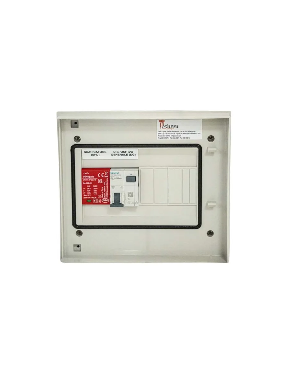 Quadro AC monofase 3/5kW 25A 230V Icierre