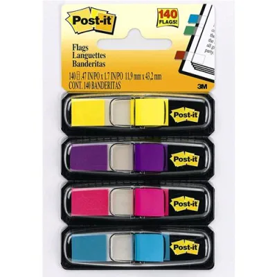 3M Post-It Index Miniset Segnapagina 12MMX43.6MM Colori Assortiti Conf. 140 Pz.
