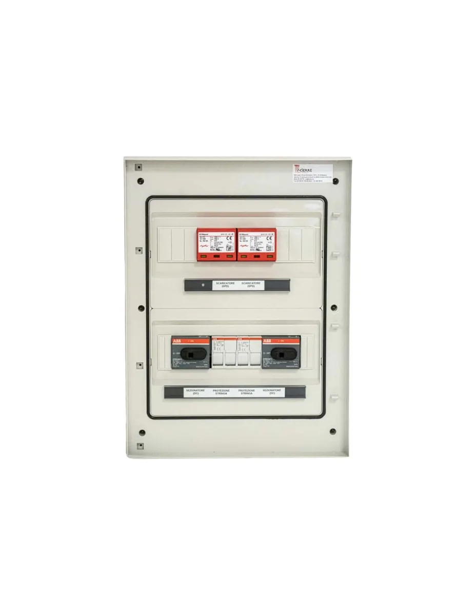 Quadro DC 2 stringhe indipendenti 2IN-2OUT 1000V 16/32A Icierre