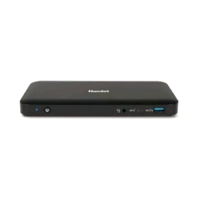 Hamlet HDOCKS600C Docking Station Power Delivery 85W Triple Display HDMI + 2XDP 4XUSB 3.1 Gen 2 USB Type-C LAN Audio
