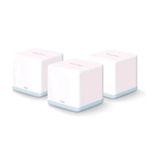 Mercusys Halo H30 Sistema Wi-Fi Mesh a Modalita Router e Access Point C1200 Dual Band Collega fino a 100 Dispositivi 3 Pezzi con Copertura fino a 320² 3 pz Bianco