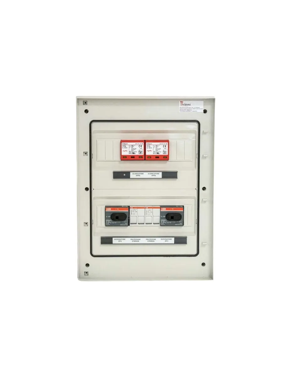 Quadro DC 2 stringhe indipendenti 2IN-2OUT 600V 16A Icierre