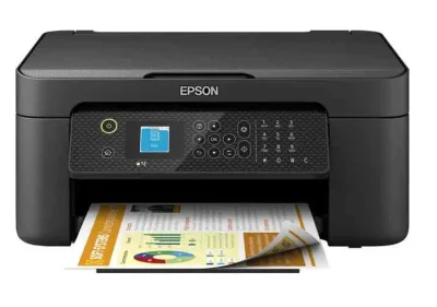 Epson Workforce WF-2910DWF Stampante Multifunzione Colore Ink-Jet A4 Stampa Fronte Retro Scansione Copia Fax Display LCD 3.7cm Wi-Fi Ethernet Stampa da Mobile e su Cloud Airprint Black