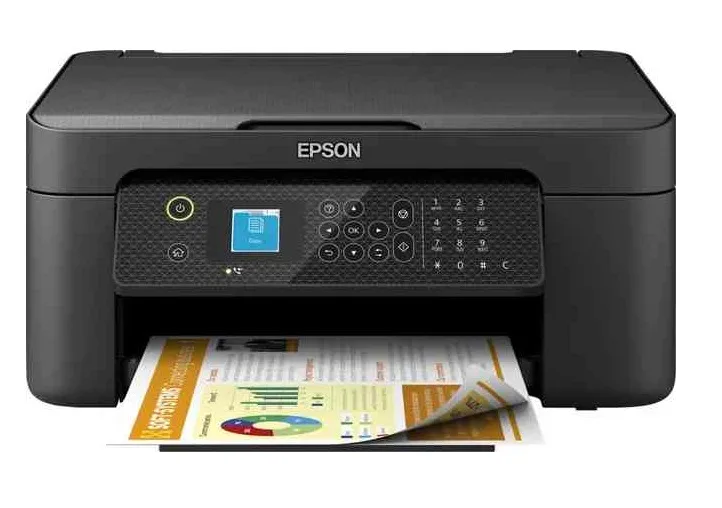 Epson Workforce WF-2910DWF Stampante Multifunzione Colore Ink-Jet A4 Stampa Fronte Retro Scansione Copia Fax Display LCD 3.7cm Wi-Fi Ethernet Stampa da Mobile e su Cloud Airprint Black