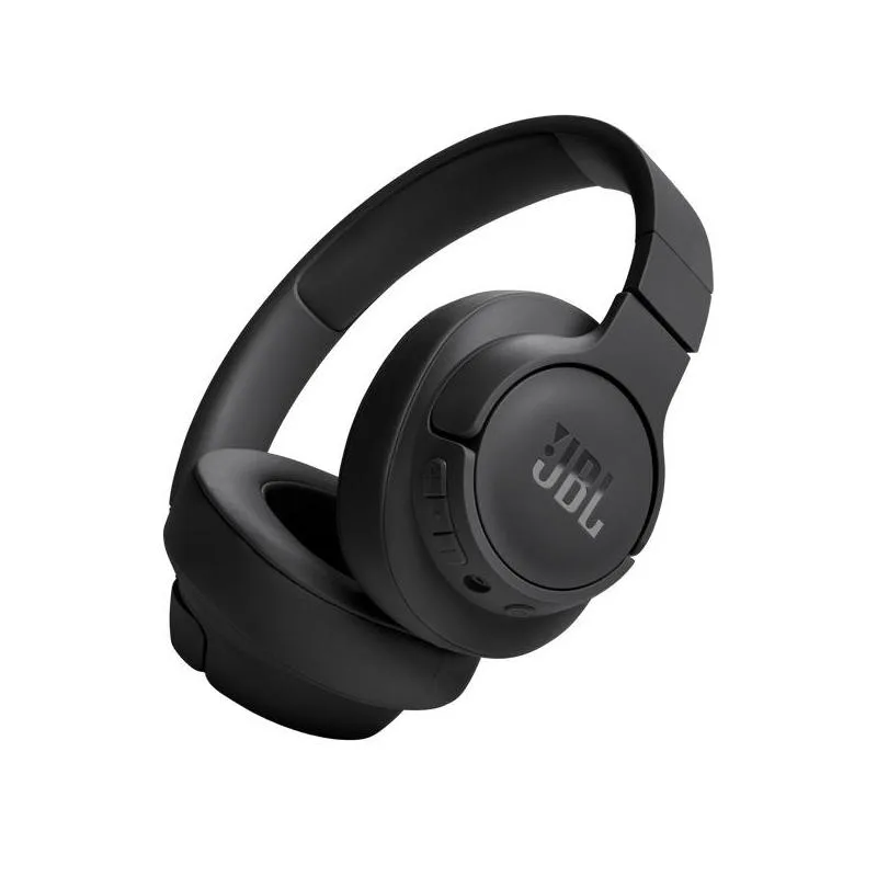 Jbl Tune 720BT Cuffie Over-Ear Bluetooth Wireless Pieghevoli e Leggere Microfono e Comandi su Padiglione con Voice Aware JBL Pure Bass Connessione Multipoint fino a 76 Ore di Autonomia Nero