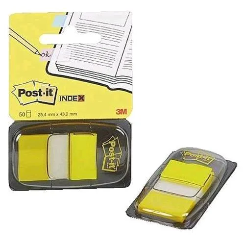 3M Post-It Index Set Segnapagina 25.4MMX43.2MM Colore Giallo Conf. 50 Pz.