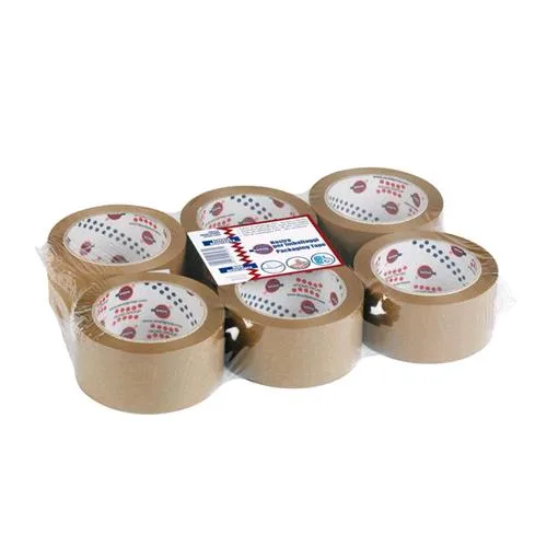 Eurocel PVC Nastro da Imballo in PVC 50MMX66M Avana Conf 6 Pz.