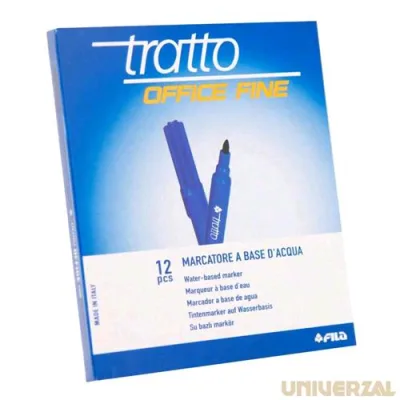 FILA Tratto Office Line Penna Punta in Fibra 0.7 mm Colore Blu Conf. 12 Pz.