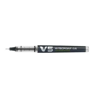Pilot Hi-Tecpoint V5 Begreen Penna Roller Ricaricabile Punta 0.5 mm Colore Nero Conf. 10 Pz.
