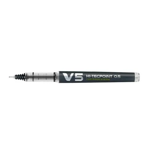 Pilot Hi-Tecpoint V5 Begreen Penna Roller Ricaricabile Punta 0.5 mm Colore Nero Conf. 10 Pz.
