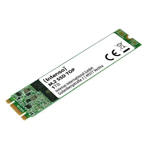 Intenso SSD Interno 1.000GB M2 2280 SATA III Top Lettura Sequenziale fino a 520 MB/S Scrittura Sequenziale fino a 500 MB/S