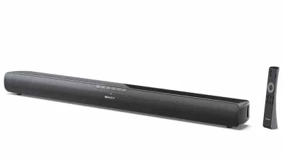 Sharp HT-SB100 Mini Soundbar con Streaming Audio Wireless Bluetooth 5.1 Bluetooth con HDMI Arc/Cec USB Player Potenza Totale 75 W Nero