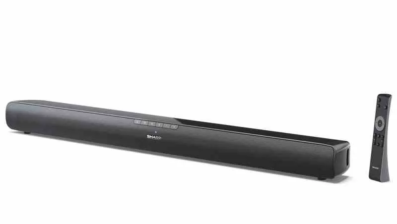 Sharp HT-SB100 Mini Soundbar con Streaming Audio Wireless Bluetooth 5.1 Bluetooth con HDMI Arc/Cec USB Player Potenza Totale 75 W Nero