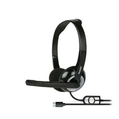 Hamlet Hheadmus-C Cuffia Stereo con Microfono per Computer USB-C Black