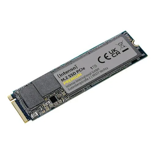 Intenso SSD Interno 1.000GB M2 Premium NVMe Pcie 1.3 Gen 3X4 Lettura Sequenziale fino a 2100 MB/S Scrittura Sequenziale fino a 1700 MB/S