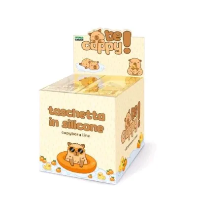 Lebez Capibara Espositore Astuccio Taschetta in Silicone Chiusura con Zip 2 Soggetti Assortiti Conf 6 Pz.
