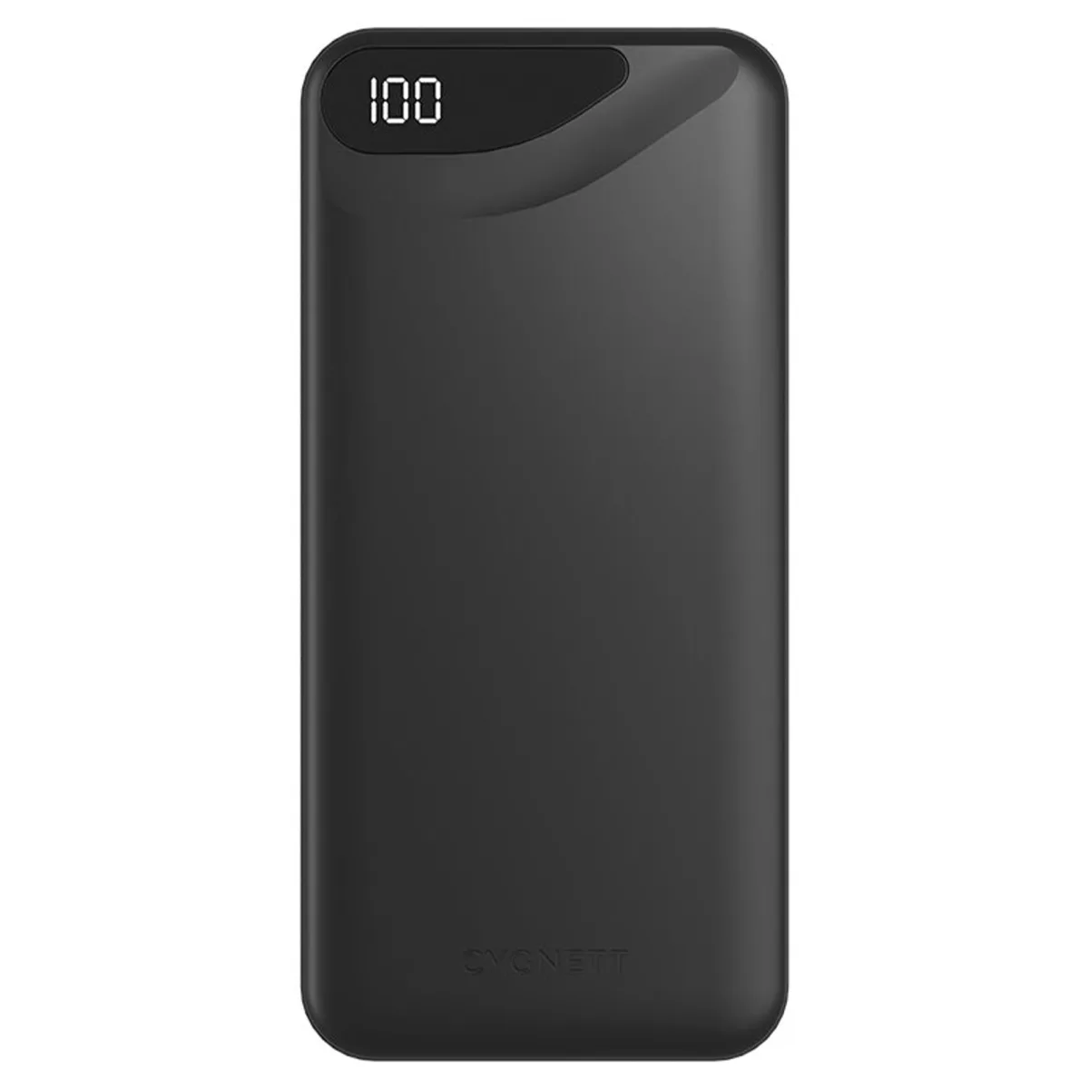 POWER BANK 10000MAH BLACK 3 DEVICE 1 USB-C 2 USB-A DISPLAY CYGNETT