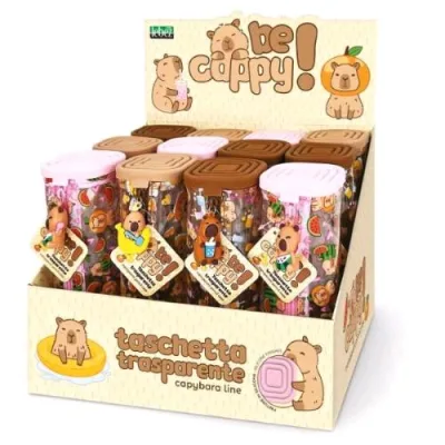 Lebez Capibara Espositore Astuccio Taschetta in Plastica Chiusura con Zip Soggetti Assortiti Conf 12 Pz.