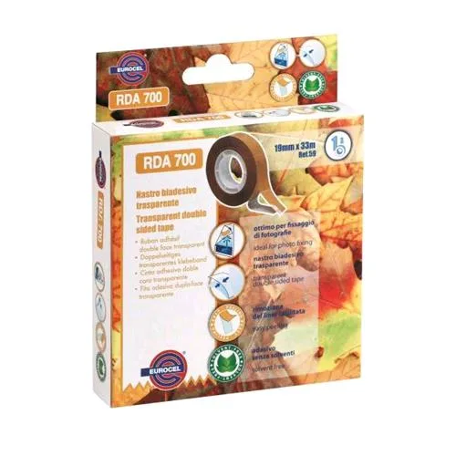 Eurocel Rda 700 Nastro Biadesivo Trasparente 19MMX33M