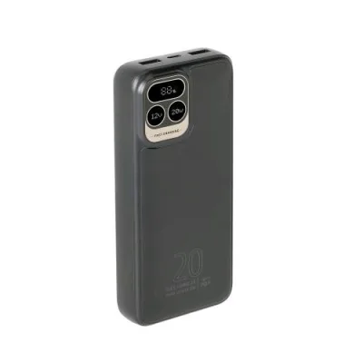 Rivacase Powerbank 20.000mAh QC/PD 20 W con LCD Indicatore della Carica e Potenza Erogata Nero